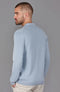 Mens Lightweight Cotton Buttonless Polo Shirt Chalk Blue-Polo Shirt-Paul James Knitwear-XL-Chalk Blue-Urbanheer