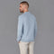 Mens Lightweight Cotton Buttonless Polo Shirt Chalk Blue-Polo Shirt-Paul James Knitwear-XL-Chalk Blue-Urbanheer