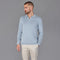 Mens Lightweight Cotton Buttonless Polo Shirt Chalk Blue-Polo Shirt-Paul James Knitwear-XL-Chalk Blue-Urbanheer