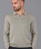 Mens Lightweight Cotton Buttonless Polo Shirt Fawn-Polo Shirt-Paul James Knitwear-M-Fawn-Urbanheer