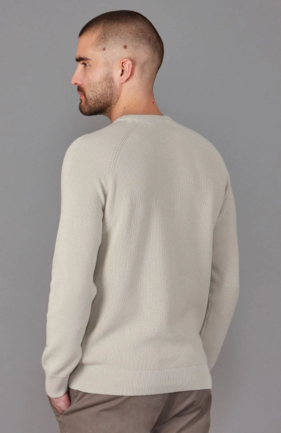 Mens Lightweight Cotton Fisherman Rib Jumper Birch-Jumper-Paul James Knitwear-S-Birch-Urbanheer