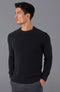 Mens Lightweight Cotton Fisherman Rib Jumper Black-Jumper-Paul James Knitwear-S-Black-Urbanheer