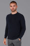 Mens Lightweight Cotton Fisherman Rib Jumper Black-Jumper-Paul James Knitwear-S-Black-Urbanheer