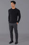 Mens Lightweight Cotton Fisherman Rib Jumper Black-Jumper-Paul James Knitwear-S-Black-Urbanheer