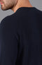 Mens Lightweight Cotton Fisherman Rib Jumper Navy-Jumper-Paul James Knitwear-L-Navy-Urbanheer