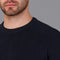 Mens Lightweight Cotton Fisherman Rib Jumper Navy-Jumper-Paul James Knitwear-L-Navy-Urbanheer