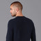 Mens Lightweight Cotton Fisherman Rib Jumper Navy-Jumper-Paul James Knitwear-L-Navy-Urbanheer