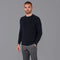 Mens Lightweight Cotton Fisherman Rib Jumper Navy-Jumper-Paul James Knitwear-L-Navy-Urbanheer