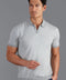 Mens Lightweight Cotton Honeycomb Buttonless Polo Shirt Ash Grey-Polo Shirt-Paul James Knitwear-S-Ash Grey-Urbanheer
