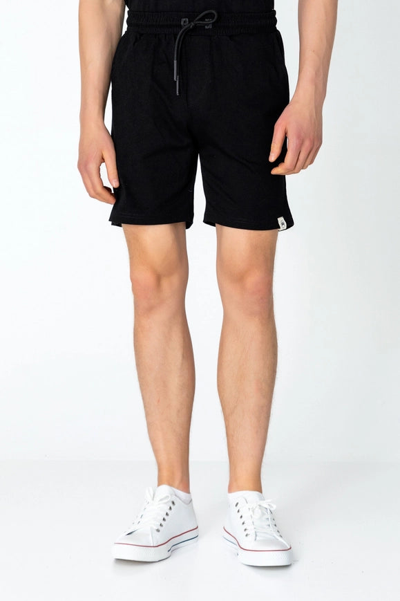 Men's Lightweight Cotton Shorts - Black-Shorts-Ron Tomson-S-Urbanheer