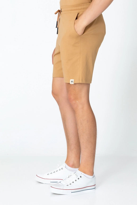Men's Lightweight Cotton Shorts - Camel-Shorts-Ron Tomson-Urbanheer