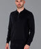 Mens Lightweight Cotton Zip Neck Polo Shirt Black-Shirts-Paul James Knitwear-S-Black-Urbanheer
