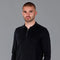 Mens Lightweight Cotton Zip Neck Polo Shirt Black-Shirts-Paul James Knitwear-S-Black-Urbanheer