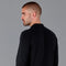 Mens Lightweight Cotton Zip Neck Polo Shirt Black-Shirts-Paul James Knitwear-S-Black-Urbanheer
