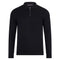 Mens Lightweight Cotton Zip Neck Polo Shirt Black-Shirts-Paul James Knitwear-S-Black-Urbanheer