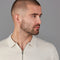Mens Lightweight Cotton Zip Neck Polo Shirt Ecru-Shirts-Paul James Knitwear-L-Ecru-Urbanheer
