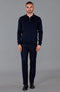 Mens Lightweight Cotton Zip Neck Polo Shirt Navy-Shirts-Paul James Knitwear-S-Black-Urbanheer