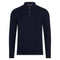 Mens Lightweight Cotton Zip Neck Polo Shirt Navy-Shirts-Paul James Knitwear-S-Black-Urbanheer