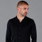 Mens Lightweight Extra Fine Merino Long Sleeve Shirt Black-Shirt-Paul James Knitwear-S-Urbanheer