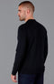 Mens Lightweight Extra Fine Merino Long Sleeve Shirt Black-Shirt-Paul James Knitwear-S-Urbanheer