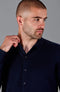 Mens Lightweight Extra Fine Merino Long Sleeve Shirt Black-Shirt-Paul James Knitwear-S-Urbanheer