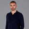 Mens Lightweight Extra Fine Merino Long Sleeve Shirt Navy-Shirt-Paul James Knitwear-S-Urbanheer