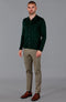 Mens Lightweight Extra Fine Merino Long Sleeve Shirt Navy-Shirt-Paul James Knitwear-S-Urbanheer
