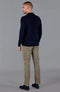 Mens Lightweight Extra Fine Merino Long Sleeve Shirt Navy-Shirt-Paul James Knitwear-S-Urbanheer