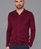 Mens Lightweight Extra Fine Merino Long Sleeve Shirt Rioja-Shirt-Paul James Knitwear-S-Urbanheer