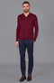 Mens Lightweight Extra Fine Merino Long Sleeve Shirt Rioja-Shirt-Paul James Knitwear-S-Urbanheer