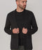 Mens Lightweight Mercerised Cotton Knitted Blazer Black-Blazer-Paul James Knitwear-S-Regular-Black-Urbanheer