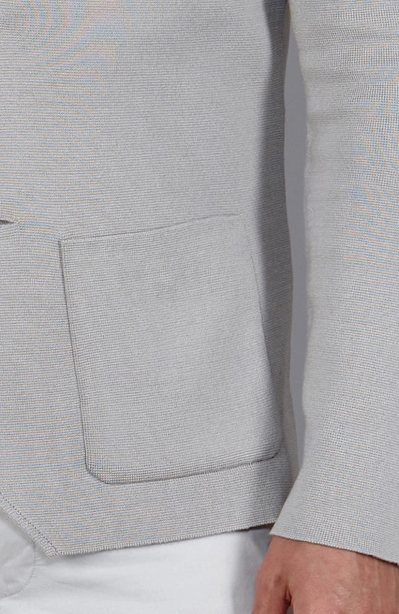 Mens Lightweight Mercerised Cotton Knitted Blazer Light Taupe-Blazer-Paul James Knitwear-S-Regular-Light Taupe-Urbanheer