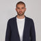 Mens Lightweight Mercerised Cotton Knitted Blazer Navy-Blazer-Paul James Knitwear-S-Regular-Navy-Urbanheer