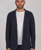 Mens Lightweight Organic Cotton Linen Knitted Blazer Navy and Black-Blazer-Paul James Knitwear-M-Regular-Navy-Urbanheer