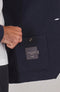 Mens Lightweight Organic Cotton Linen Knitted Blazer Navy and Black-Blazer-Paul James Knitwear-M-Regular-Navy-Urbanheer