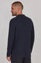 Mens Lightweight Organic Cotton Linen Knitted Blazer Navy and Black-Blazer-Paul James Knitwear-M-Regular-Navy-Urbanheer