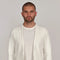 Mens Lightweight Organic Cotton Linen Knitted Blazer Off White-Blazer-Paul James Knitwear-M-Regular-Urbanheer