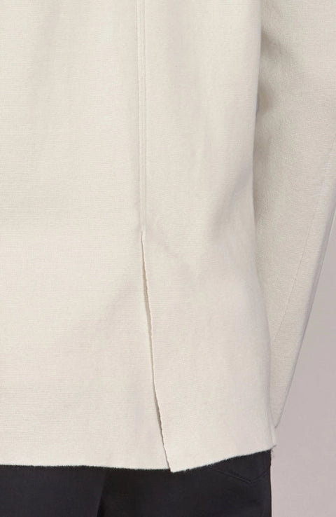 Mens Lightweight Organic Cotton Linen Knitted Blazer Off White-Blazer-Paul James Knitwear-M-Regular-Urbanheer