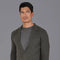 Mens Lightweight Organic Cotton Linen Knitted Blazer Olive-Blazer-Paul James Knitwear-M-Regular-Urbanheer