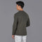 Mens Lightweight Organic Cotton Linen Knitted Blazer Olive-Blazer-Paul James Knitwear-M-Regular-Urbanheer