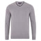 Mens Lighweight Cotton V-Neck Jumper-Jumper-Paul James Knitwear-S-Ash Grey-Urbanheer