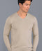 Mens Lighweight Cotton V-Neck Jumper-Jumper-Paul James Knitwear-S-Linen-Urbanheer