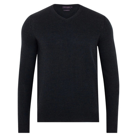 Mens Lighweight Cotton V-Neck Jumper-Jumper-Paul James Knitwear-S-Linen-Urbanheer