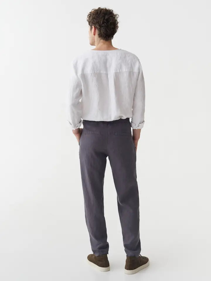 Men's Linen Pants Bremer in Anthracite-Pants-MagicLinen-S-Anthracite-Urbanheer