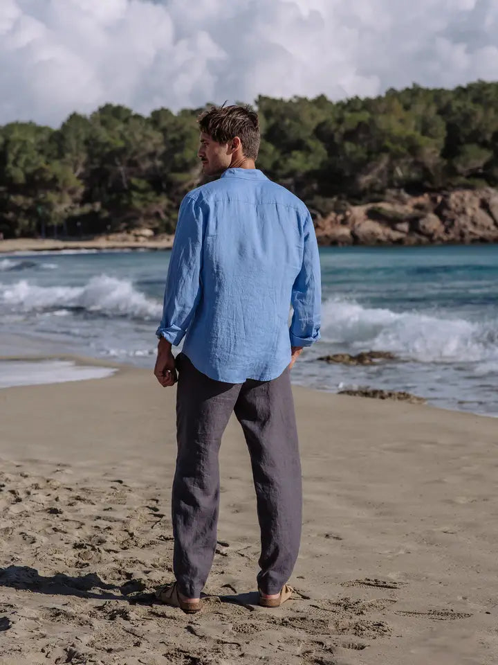 Men's Linen Pants Bremer in Anthracite-Pants-MagicLinen-S-Anthracite-Urbanheer