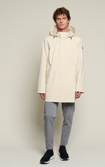 Men's Long Parka with a Custom Double-zipper and Snaps