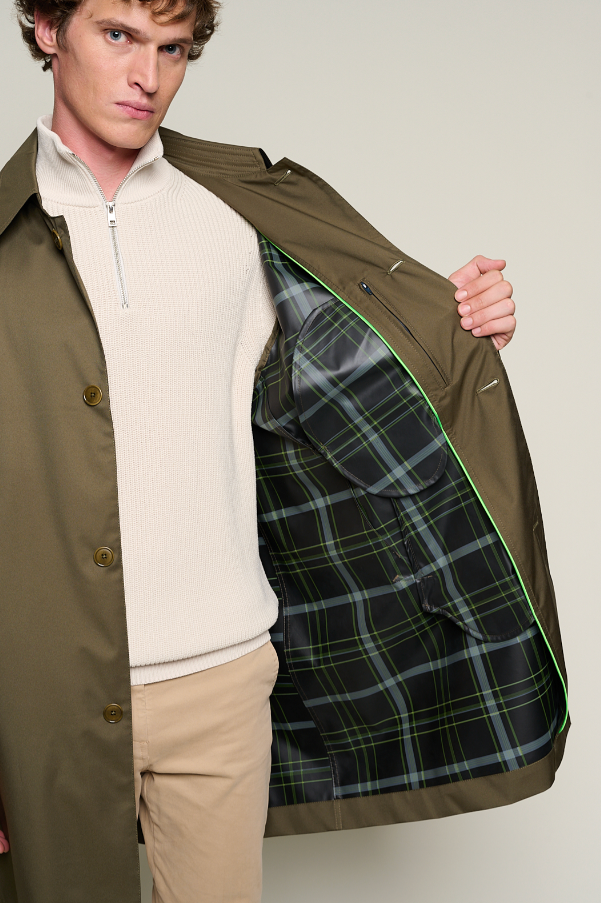 Men’s Long Parka with a Simple Cut