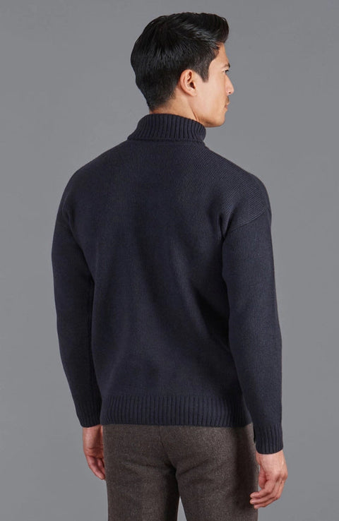 Mens Merino Cashmere Submariner Roll Neck Jumper-Jumper-Paul James Knitwear-S-Urbanheer