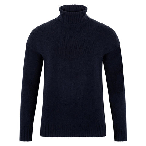 Mens Merino Cashmere Submariner Roll Neck Jumper-Jumper-Paul James Knitwear-S-Urbanheer