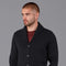 Mens Midweight 100% Cotton Shawl Collar Cardigan Black-Cardigan-Paul James Knitwear-S-Black-Urbanheer